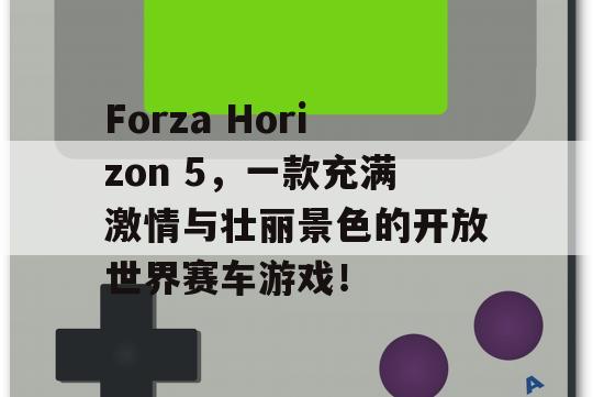 Forza Horizon 5，一款充满激情与壮丽景色的开放世界赛车游戏！